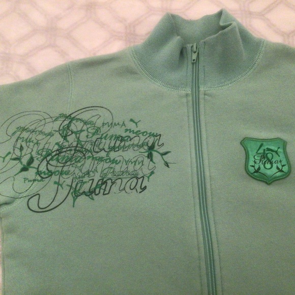 Puma green sweatshirt ,size Small - Picture 2 of 7